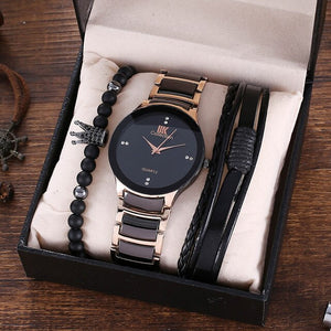 European and American Style Starry Dial Bracelet with Metal Strap