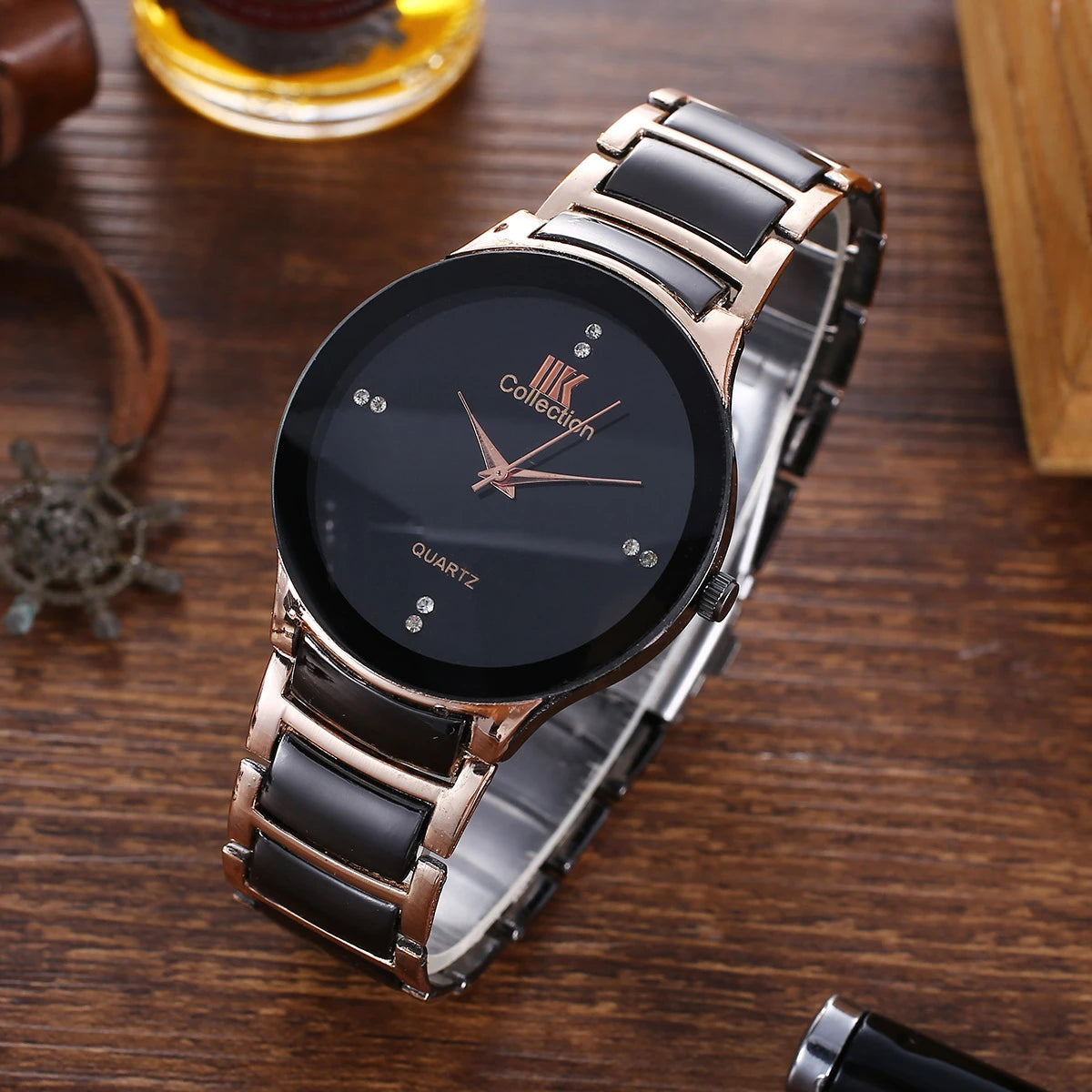 European and American Style Starry Dial Bracelet with Metal Strap