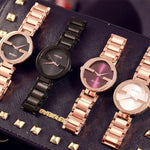 將圖片載入圖庫檢視器 Guou Women&#39;s Quartz Wristwatch Luxury Chronograph Steel Watch
