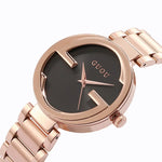 將圖片載入圖庫檢視器 Guou Women&#39;s Quartz Wristwatch Luxury Chronograph Steel Watch

