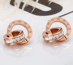 將圖片載入圖庫檢視器 Luxury Round Crystal Earrings
