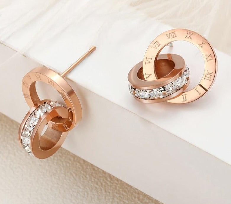Luxury Round Crystal Earrings