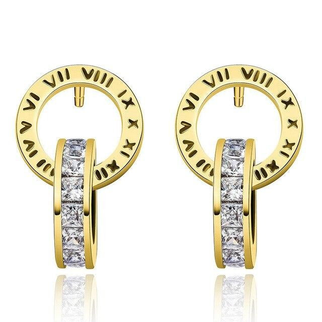 Luxury Round Crystal Earrings