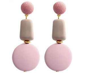 GEOMETRIC BUTTON EARRINGS