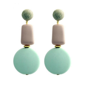 GEOMETRIC BUTTON EARRINGS