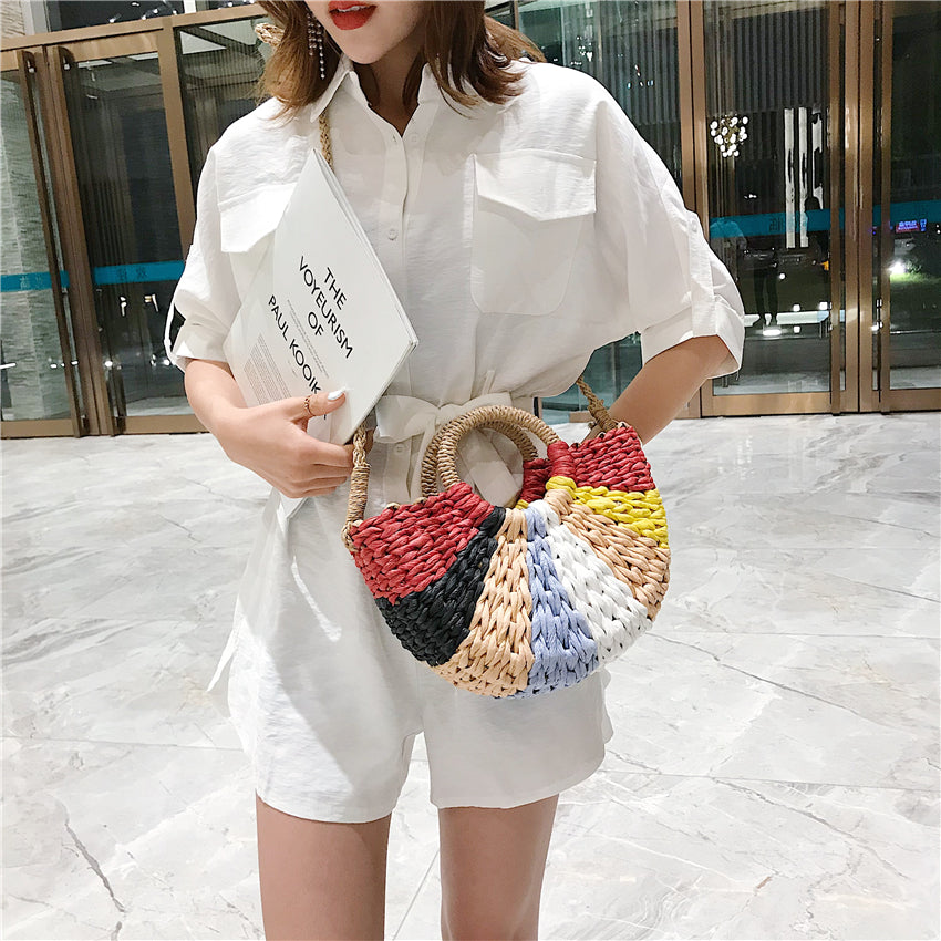 HAWAII HANDWOVEN STRAW BAG