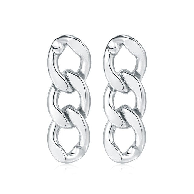 LONG TASSEL METAL EARRINGS